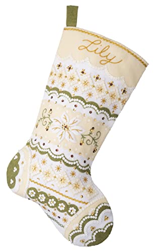 Bucilla 89588E Holiday Glitz, Felt Applique 18 Inch Stocking Making Kit cover