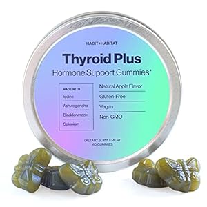 Habit Habitat Thyroid Plus Gummies – Thyroid Support with Ashwaganda, Iodine, Bladderwrack, Kelp, and Schisandra