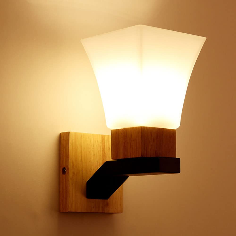 Instalaciones de iluminación de pared de diseño minimalista con cristal texturizado en cuerno