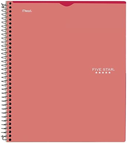Miniatura 9 de Five Star Cuadernos interactivos en espiral para tomar notas, paquete de 3, 1 materia, papel rayado universitario, 11 x 8-12 pulgadas, 100 hojas,