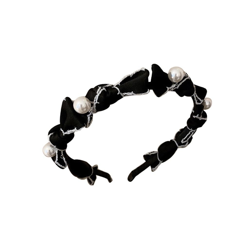 Bandeau avec nœud en perles raffiné et accessoires de coiffure haut de gamme