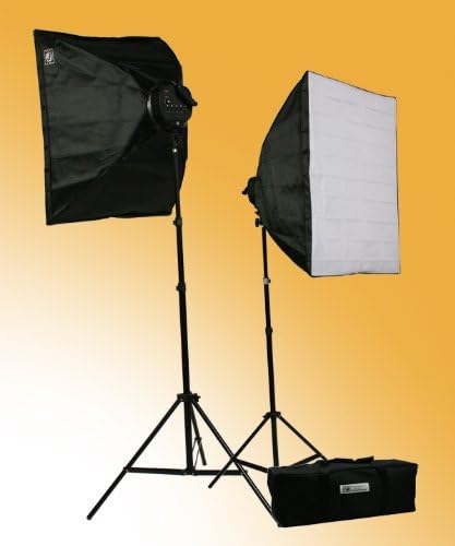 ePhoto 3000 Watt Digital Photography Studio Video Lighting Kit 2 Softbox Studio Video Light Lighting H9060S