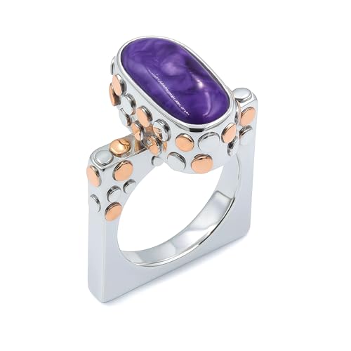 Bague charoite argent 925 : affirmez enfin votre style unique avec ce bijou de créateur