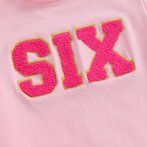 Kids Toddler Baby Girls Birthday T-Shirt Short Sleeve 1st 2nd 3rd 4th 5th 6th Letter Chenille Patch Birthday Shirt3