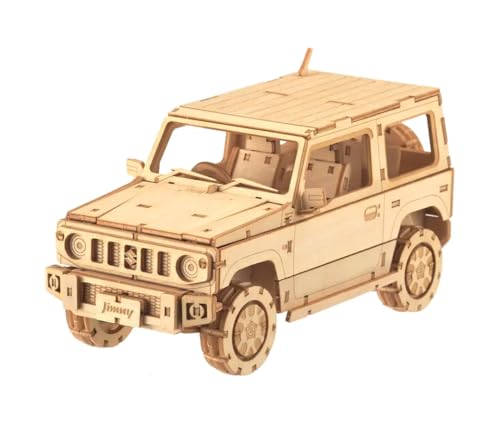 【スズキ純正】ジムニー【Jimny】JB64W【XC】組立式木製【フィギア/模型】ki-gu-mi【木組み】素材:シナ合板【サイズ:H87mm × W74mm × D170mm】