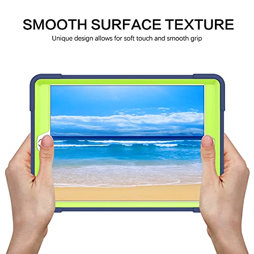 Bentoben Ipad 9Th Generation Case, Ipad 8Th Generation Case, Ipad 7Th Generation Case, 3 Layers Heavy Duty Rugged Shockproof Kickstand Protective Case For Ipad 10.2 Inch 2021/2020/2019,Dark Blue/Green #TOP4