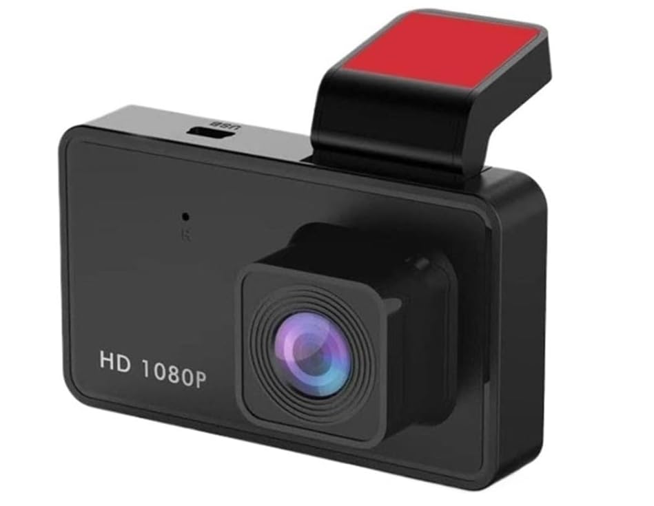 VANTREEGAO 3-Inch 1080P HD Dash Cam for Cars, Wide-Angle Driving Recorder with Night Vision, Loop Recording (Black)