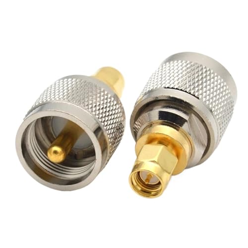 Adaptador UHF macho PL259 de latón de alta conductividad conector SO239 recto duradero