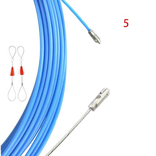 BIlinli 5/10/15/20m Long Blue Electrical Steel Wire Tool Threader Cable Lead Puller Pull