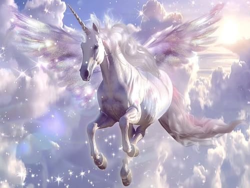 Diamond Painting Licorne 60x80 cm - Kit Complet Broderie Diamant 5D DIY Grand Format