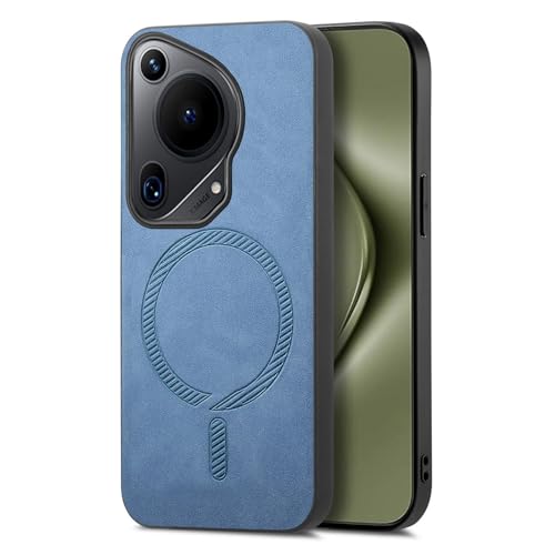 ZGSJAH Magnetic for Huawei Pura 70 Ultra Case, Support Wireless Charging, Compatible with Magsafe, Premium PU Leather Magnetic Rugged Cover Compatible with Huawei Pura 70 Ultra (G)