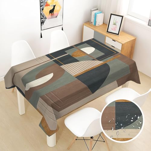 Nappe de table rectangulaire 140x140 cm lot de 2 design géométrie