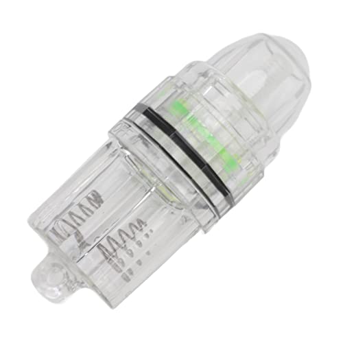 OUKENS Bait Light,Deep Drop Fishing Light,Underwater Fish Search Light,Bait Indicator Fishing Tool,Clear Plastic AA Battery Powered LED Fishing Light(Green)
