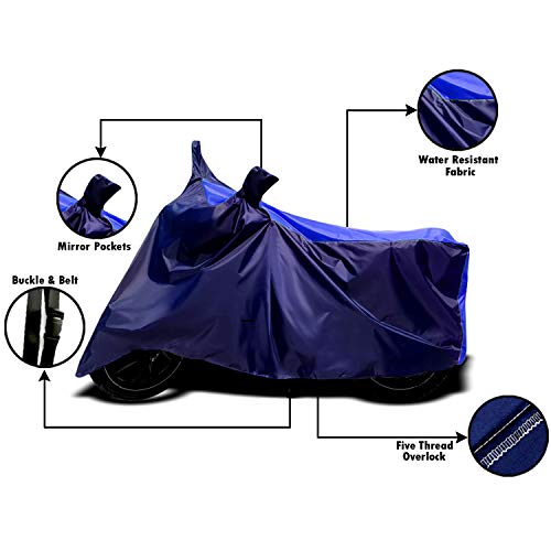 Image of Jupiter 125 Cover - Waterproof TVS Jupiter Scooter Cover - Blue Polyester - Full Exterior Coverage