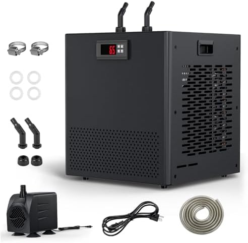 Hydroponics Systems for Home Use That Will Transform Your Gardening Game 5 JJJ Aquarium Chiller 79Gal 1/3 HP Water Chiller for Hydroponics System Home Use Coral Shrimp Freshwater Saltwater Fish Water Weeds 110V