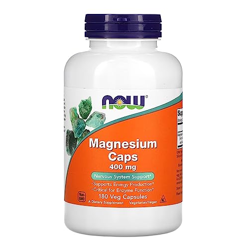 Magnésio Magnesium 400mg N.ow F.oods 180 Veg Caps - No Brasil