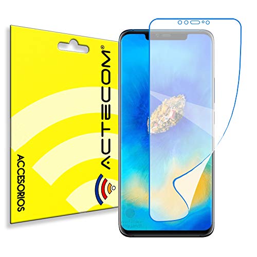 actecom Protector de Pantalla TPU Hidrogel compatible con HUAWEI Mate 20 Pro Flexible Membrana Lámina Protectora Cubierta Protectora