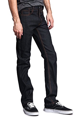 Men's Slim Fit Unwashed Raw Denim Jeans DL9804