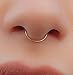 Thin Septum Ring - 24 gauge Septum Jewelry - 14k Gold Filled Tiny Septum Ring - Slim Septum Rings