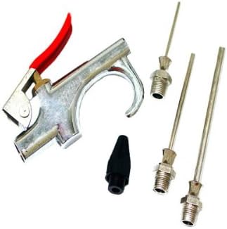 Eastwood 5 Piece Mini Blow Gun Set Alloy Air Blower Gun Pneumatic Compressor Accessories Dust Cleaning Tool With Needle Inflators & Flexible Rubber Tip