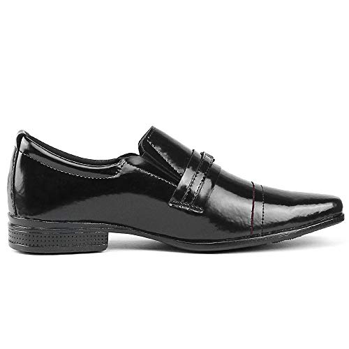 SAPATO SOCIAL MASCULINO KIT 3 PARES COM BRINDES (Black And Coffee, 43)