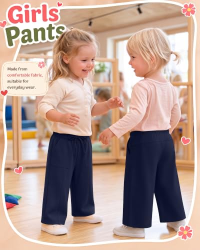 Image of Toddler Girls Wide Leg Pants for Kids 18M-5T