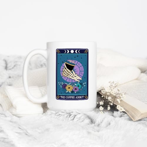 Taza de cerámica Tarot para amantes del café 15 oz miniatura 3