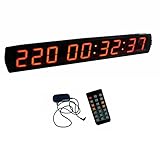 AZOOU Large Size 4-inch 9 Digits LED Countdown/up Clock Days Event Timer for Race Games LED Days Cou