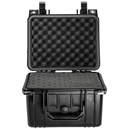Eylar Small 10.62" Deep Gear, Equipment, Hard Camera Case Waterproof With Foam (Black) Tsa Standards #TOP4
