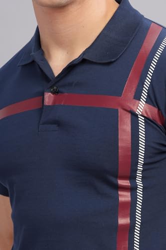 Image of ADRO Regular Fit Polo T-Shirt for Men| Printed Polo T-Shirt | Cotton Polo T Shirt