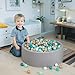 GOGOSO Ball Pit Balls for Toddler, Baby Plastic Playballs Kids Soft Pastel Pelotas Non-Toxic BPA-Free 2green+White+Gold,100 Balls