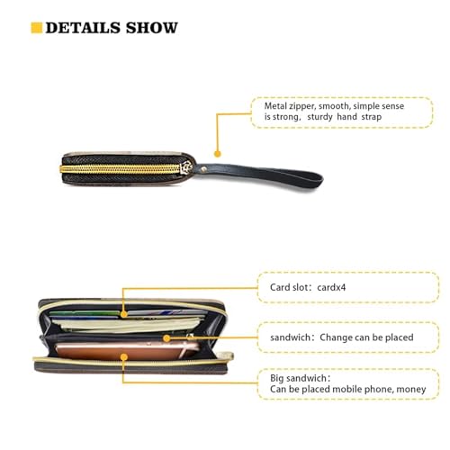 Image of Bulopur Custom Name Wallet for Women Wolf Purse with Wristlet PU Leather Waterproof Ladies Purses Handbag Zip Around Coin Cash Clutch Card Organizers Gifts for Him