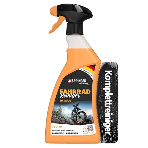 SPRINGER RX3000 - - Fahrradreiniger 750ml - - Made in Germany - - Säurefreies Fahrrad-Reinigungsmittel - - Komplett-Spray mit gut haftender Gel Formel - - Fahrradpflege für alle Räder