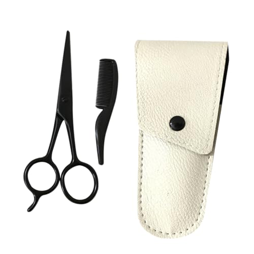 FOMIYES 3pcs Set Mustache Trimming Scissors Beard Mustache Scissors