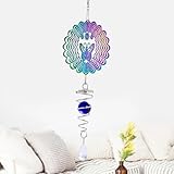 Alnicov Hanging Wind Spinner, Butterful Shape 3D Rotating Wind Chimes, Crafts Ornaments Indoor/Outdoor Decor Hanging Wind Spinners, Kinetic Yard Art Decorations (Multicolor) - Image 4