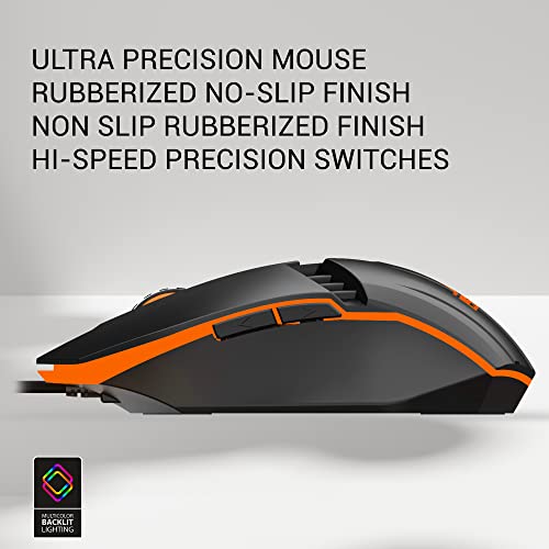 Image of Ant Esports KM580 Wired USB Gaming Backlight Keyboard and Mouse Set, LED Wired Gaming Keyboard and Programmable Gaming Mouse for PC /Laptop /Mac - Black