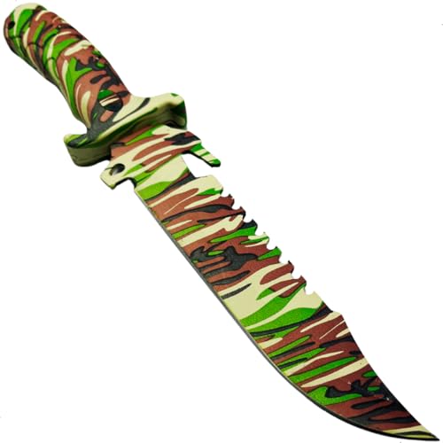 Faca Esportiva Caça Pesca Camuflada + Bainha Sobrevivencia XV2563 Xingu