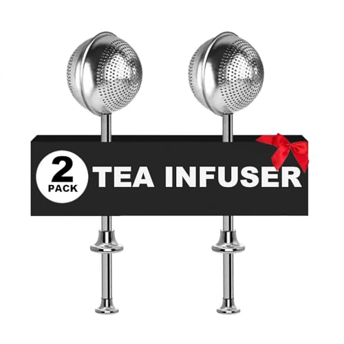 2pack Tea Ball, tea infuser for loose leaf tea, tea strainers for loose tea, stainless steel tea strainer, loose leaf tea steeper, easy clean, tea fine mesh strainer reusable - Image 5
