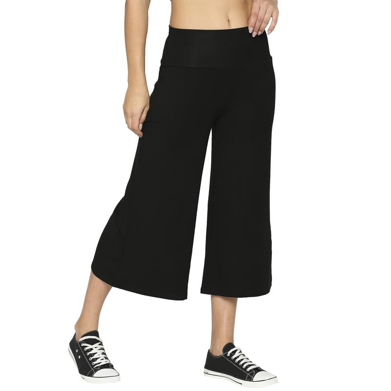 Image of Women's Viscose Calf-Length Palazzo Pants
