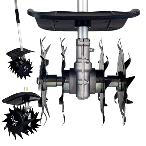 Gruppo Accessorio Zappa Zappette per Decespugliatore Fresa Motozappa con Para Sassi ingranaggio 9 denti Tubolare Ø26 mm Area di lavoro 240mm