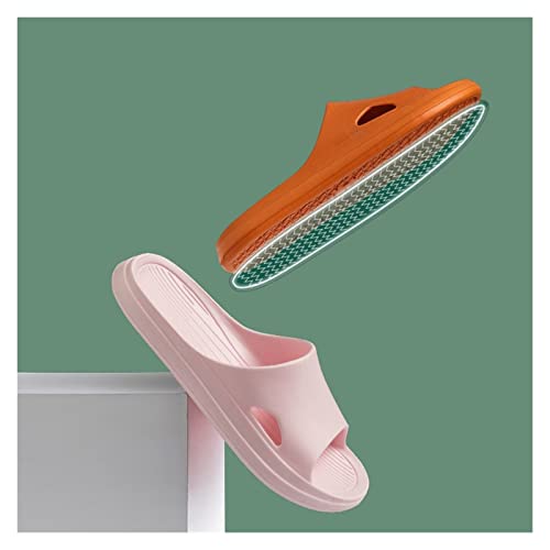 Sandals Fashion Personality Sandals Female Indoor Home Couple Hotel Bathroom Tow Bathing Slippers Male Easy for Putting on or Taking Off (Color : Orange, Size : 36-37)2