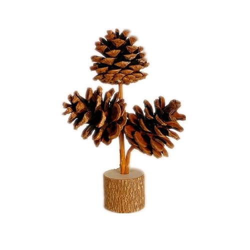 Handmade Pinecone Desktop Decorations - Rustic Boho Natural Wood Decor For Home, Office, Shelf(Pinecone)