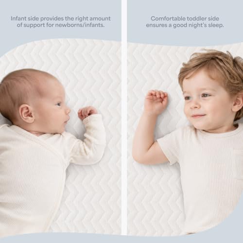 Image of Dream On Me Premium 2-in-1 Baby Zzz Crib & Toddler Mattress, Made in USA