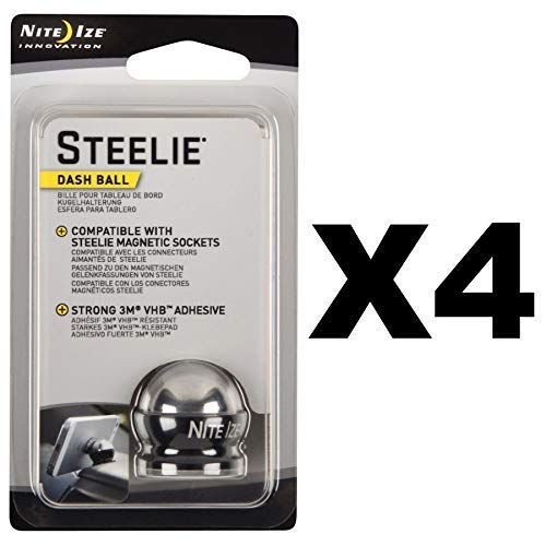 Nite Ize Steelie Dash Ball Component Kit Replacement Phone Mount Parts (4-Pack)