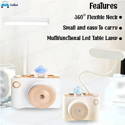 Image of FunBlast Rechargeable Desk Table Lamp- 3 in 1 Study Desk LED Lamp with Eraser, Sharpener and Pen Holder, Electric Table Lamp, Adjustable Study Desk Lamp for Study Room, Home /Office (Astro)