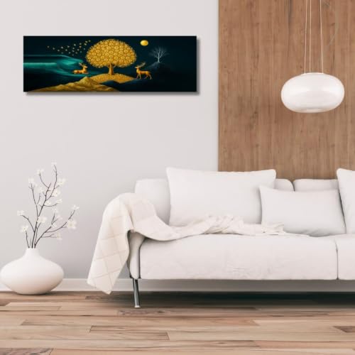 Image of Golden Sunset Printed AC Dust Cover for Indoor Split AC 1.5 Ton | Air Conditioning Dust Cover, Folding Designer, 97 x 31 x 21.5cm