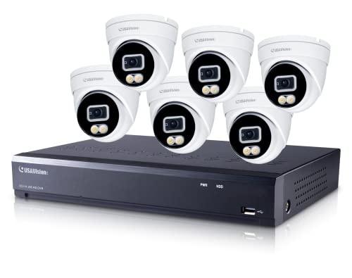 USA Vision TVI/AHD/CVI/CVBS/IP DVR Bundle Package, 6 Pieces CR200 2MP Turret Camera + 8 CH XVL810 with 2TB HDD, UA-XVL810CR200-2TB