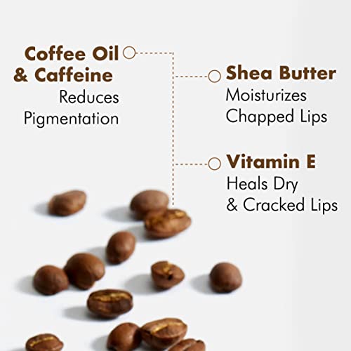 mCaffeine Coffee Lip Balm for Women & Men | 24 Hrs Moisturization of Chapped & Dry Lips with Shea Butter | 85% More Reduction in Pigmentation with Vitamin E | Vegan & Beeswax Free (12gm) - Image 5
