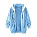 Nantdog Prime Amaon Online Shopping Amaon Shops Warm Winter Oversized Fuzzy Fleece Jackets For Women Fashion 2024 Soft Faux Fur Cardigan Coat Shaggy Outerwear Sky Blue XX-Large