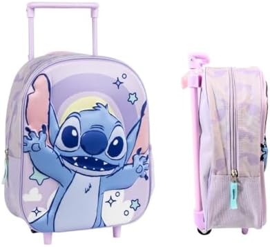 Mybagstory - Bolsa con ruedas Stitch 3D - 31x25x10 cm - 1 compart...